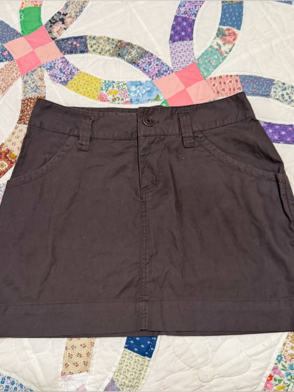 Old-navy Women's Brown cotton mini skirt y2k
